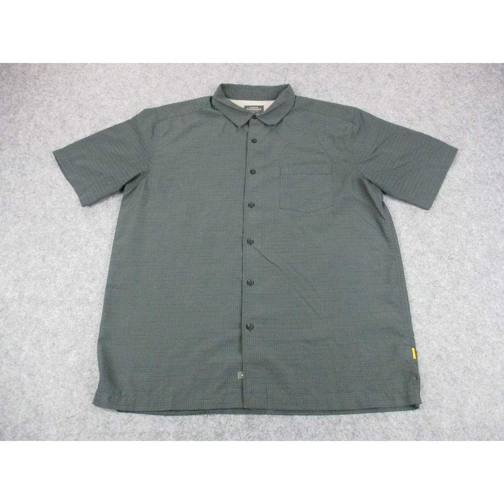 Quiksilver Shirt Mens Large Gray Waterman Comfort Fit Button Up Modal Blend